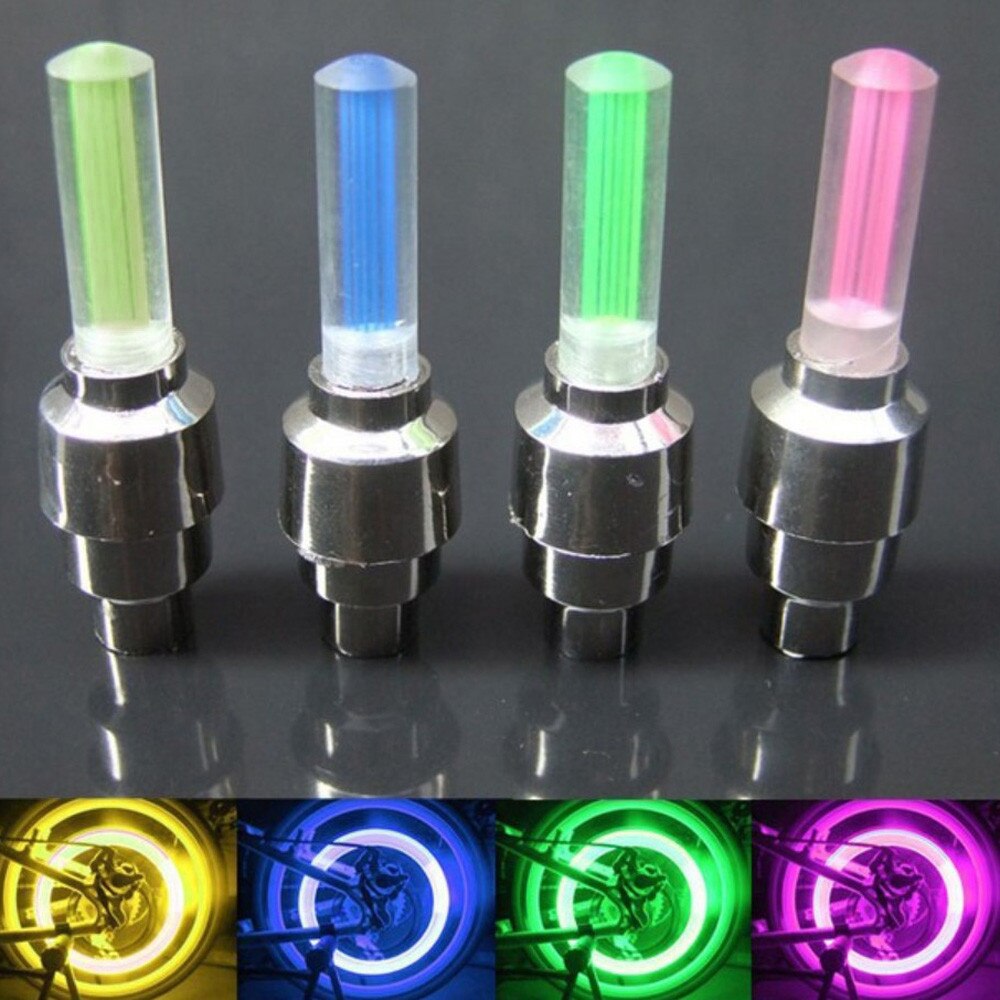 Lámpara de luz Led para bicicleta, tapa de neumático de rueda de coche y motocicleta, accesorios de buena , accesorios duraderos de para bicicleta, Uds.
