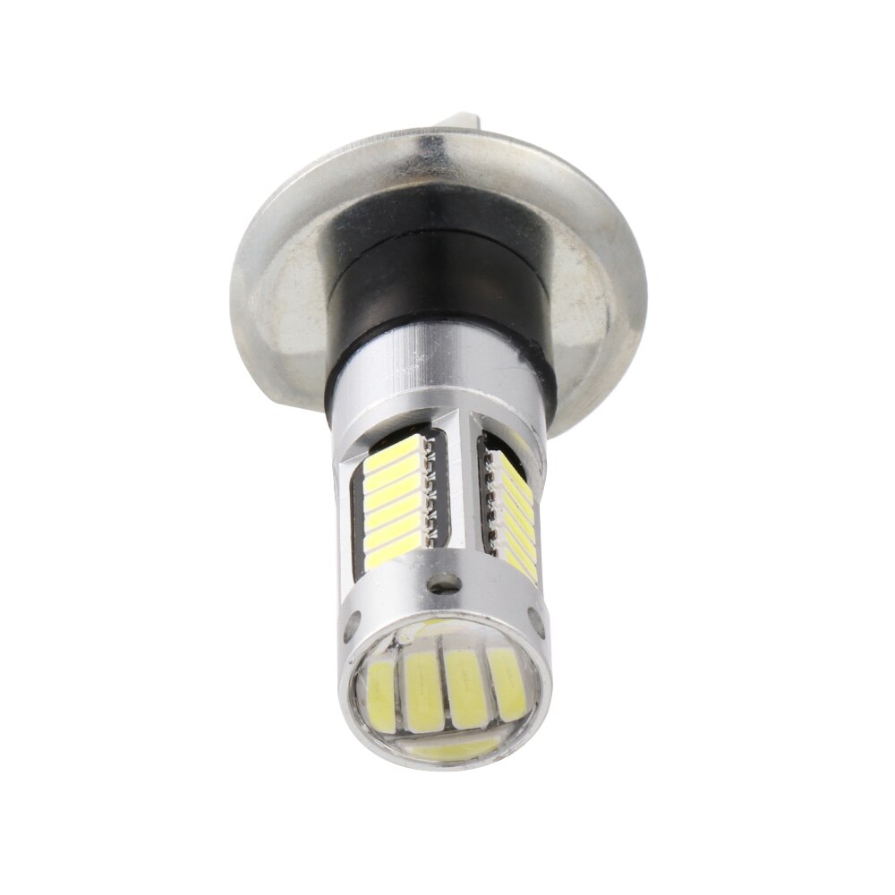 2 stk 12v dc  h1 4014 30 smd 6500k bil led forlygter kørende tågelygte pærer super lyse bil tåge lys blinklys