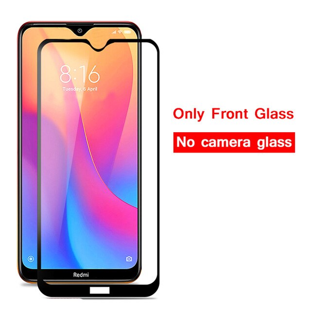 2-in-1 Camera Glass + Screen Tempered Glass For Xiaomi Redmi Note 8T 8 T Screen Protector Glass On Red mi Note 8T 8 T Lens Film: Only Front Glass