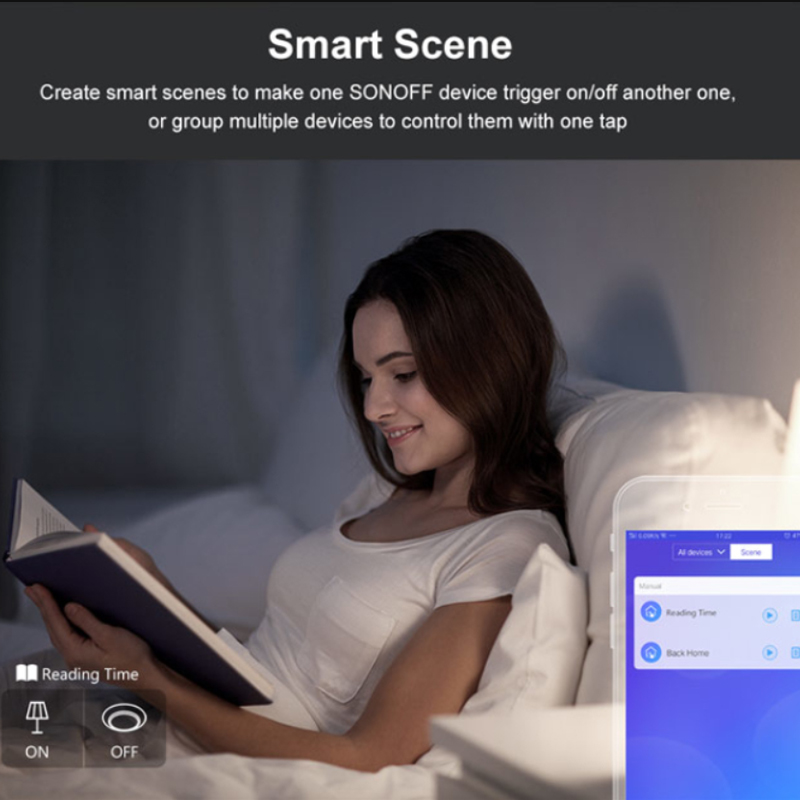 SONOFF Basic R2 10A WiFi DIY Smart Switch Remote Controller Smart Home Light ON/OFF Module Work With EWeLink Alexa Google Home