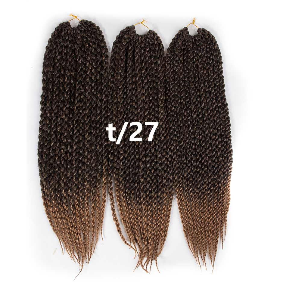 Qp Hair 3D Cubic Twist Crochet Braids Ombre 22" 120g/pack Ombre Crochet Braid Hair Extensions synthetic High Temperature Hair: T1B/27