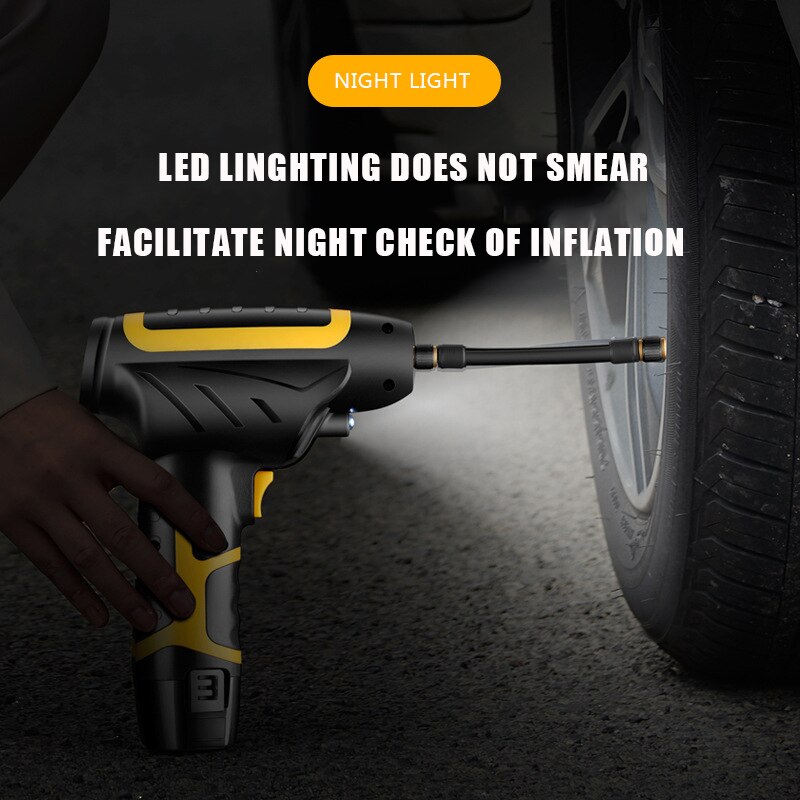 Portable Digital Handheld LED Smart Car Tire Inflator Electric Air Pump 150 PSI Repair Tool Accessories Air Compressor Pump