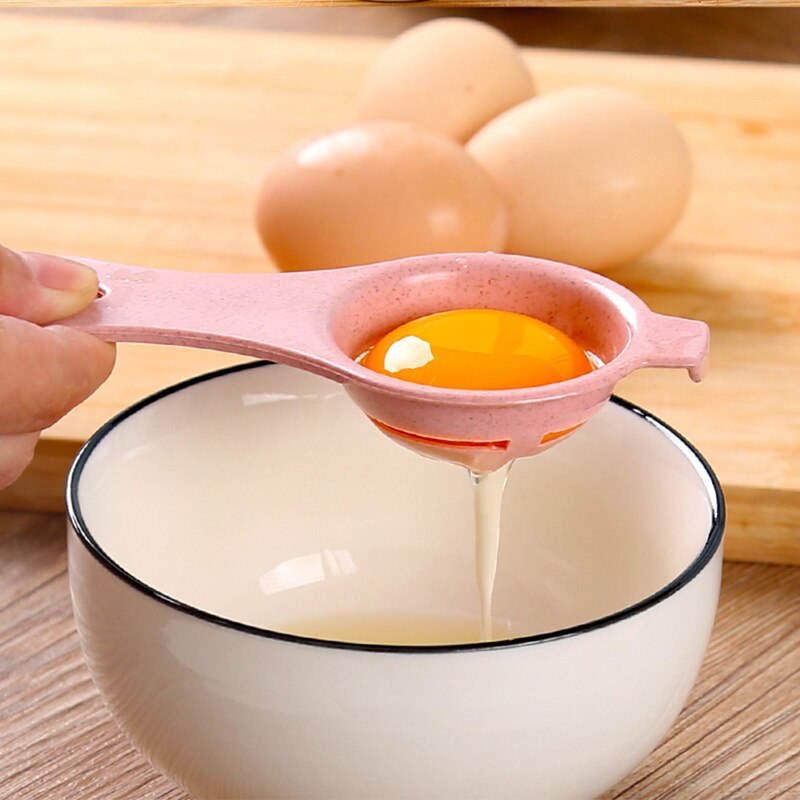 1pc hvit eggeplomme sikting hjemmekjøkken kokk servering 13*6cm plast egg separator matlaging duppeditt kjøkken tilbehør