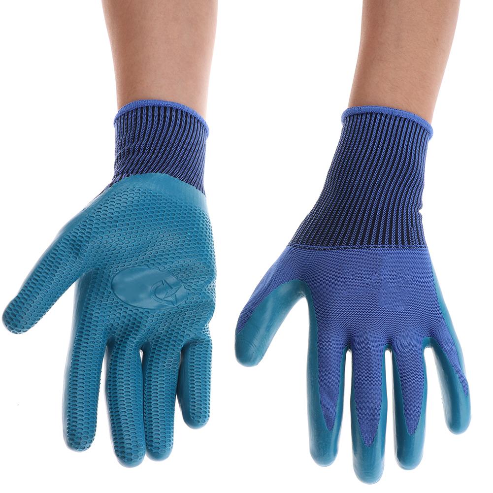 1 paire jardinage jardinage portable ratissage creuser plantation Latex travail gant Butyronitrile antidérapant main Protection jardin gants