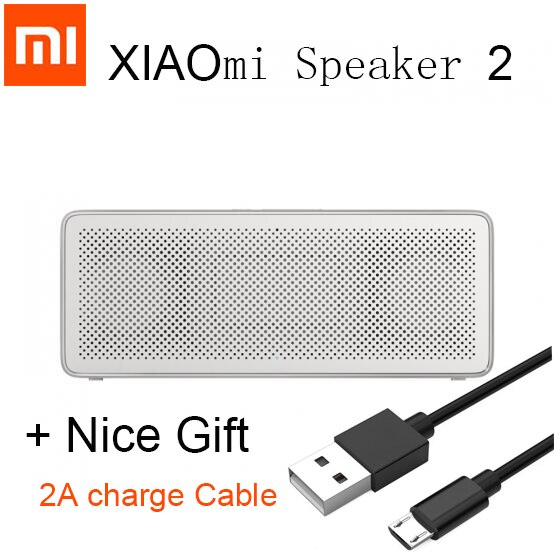 Original Xiaomi Speaker Square Box 2 Newest Xiaomi Bluetooth 4.2 Speaker 2 Music Stereo Portable High Definition Sound: With Box Add Cable