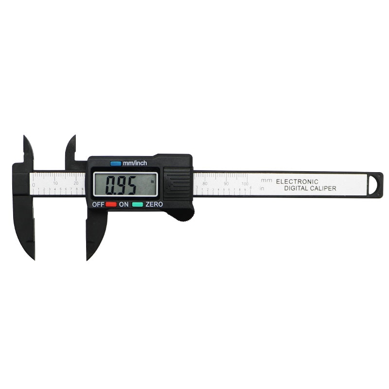 SHAHE-calibrador Vernier Digital de plástico, herramientas de medición de 0-100mm, micrómetro, calibrador Vernier de 100mm,