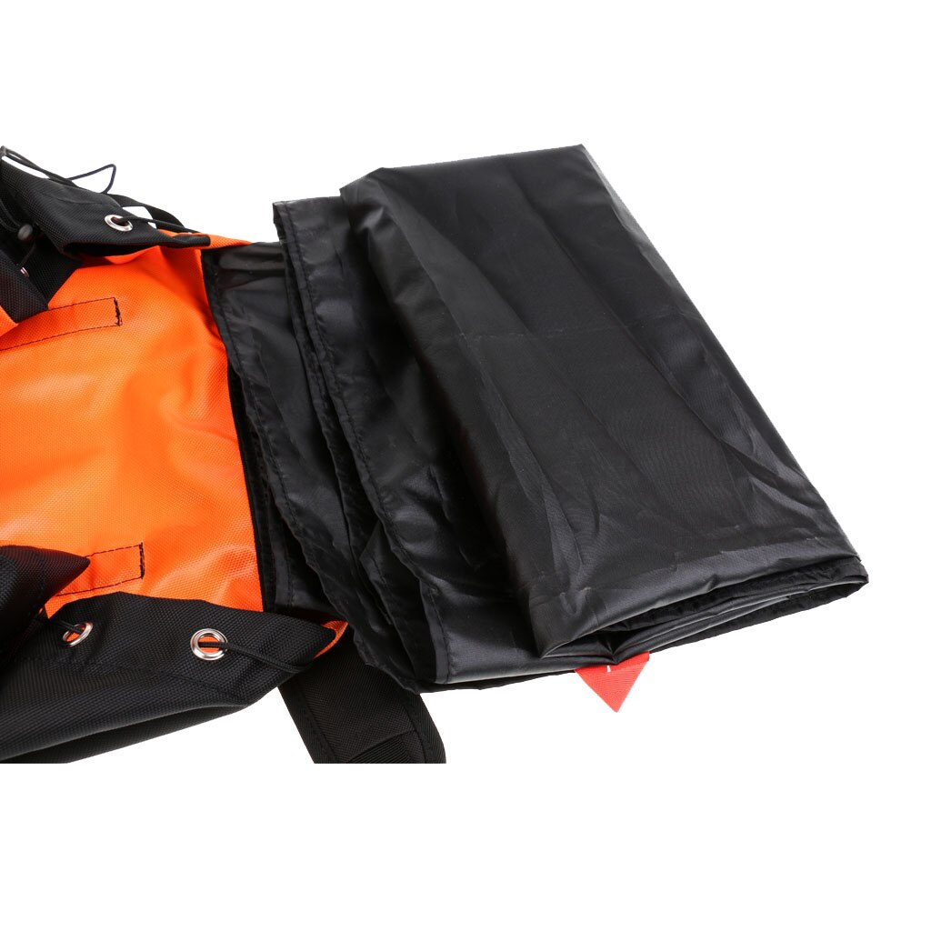 Orange Folding Waterproof Rock Tree Climbing Mountaineering Rope Cord Bag Gear Equipment Storage Sling Backpack + Ground Sheet