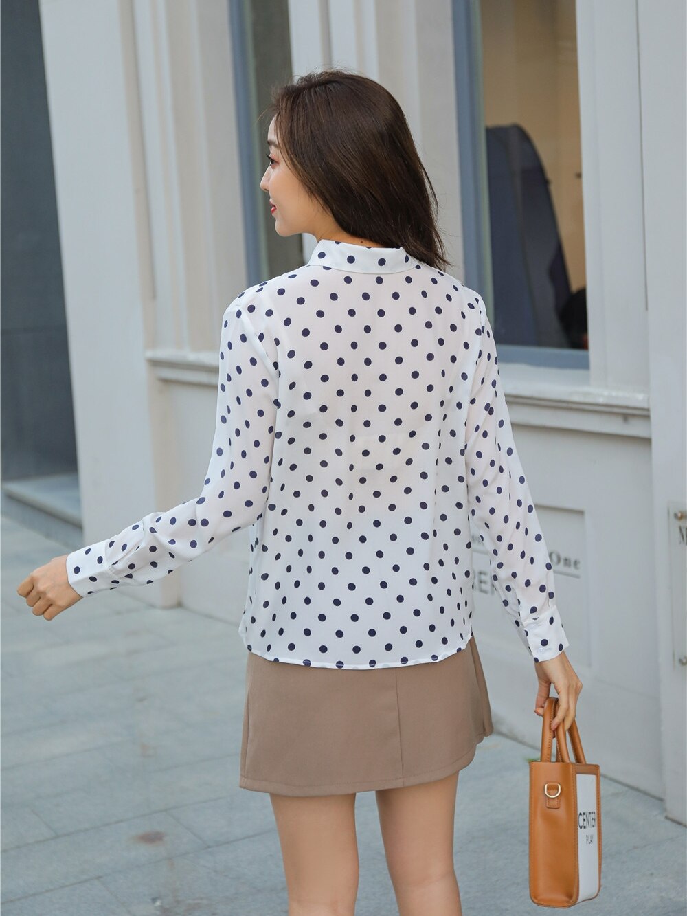 Mulb French Wave Dot Silk Shirt Women's Spring Mulb... – Grandado