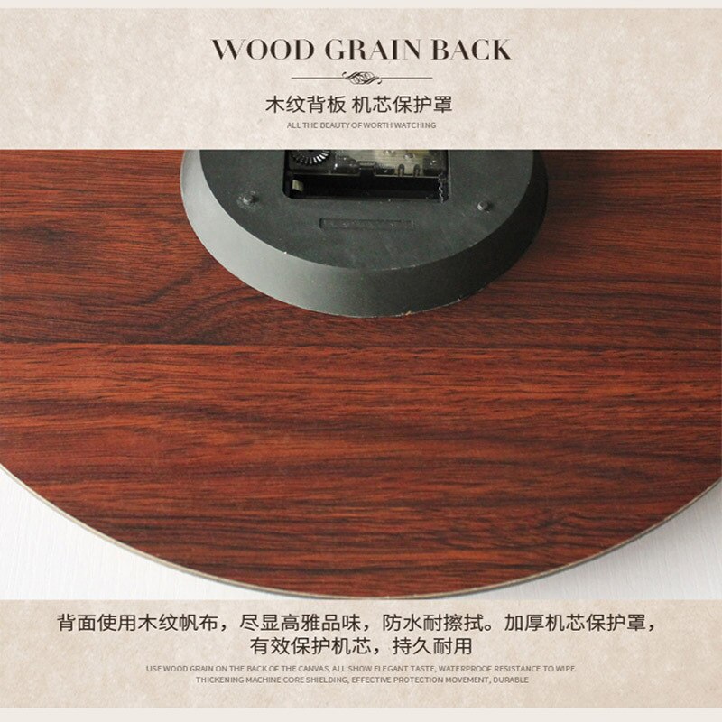 Kreative Amerikanischen retro Wanduhr Holz Stille Uhren Zauberstab Wohnkultur Jahrgang Zauberstab Uhr Küche Uhr Horloge Murale D72
