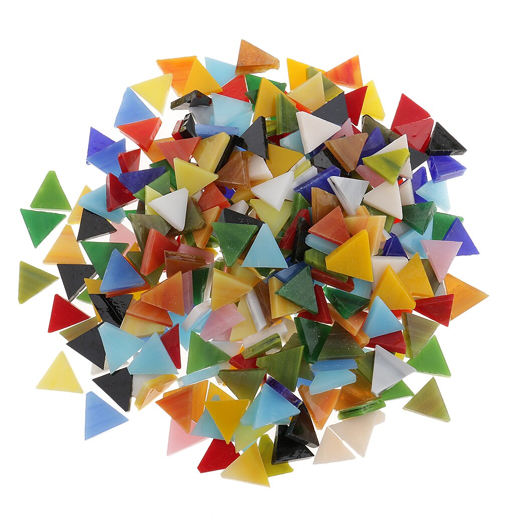 Lote de azulejos coloridos de vidrio vítreo para hacer mosaicos, juguetes para niños