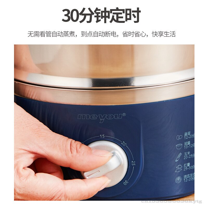 Egg Boiler Household Timing Egg Steamer Automatic Power Off Stainless Steel Mini Double Layer Bottle Disinfection Egg Boiling