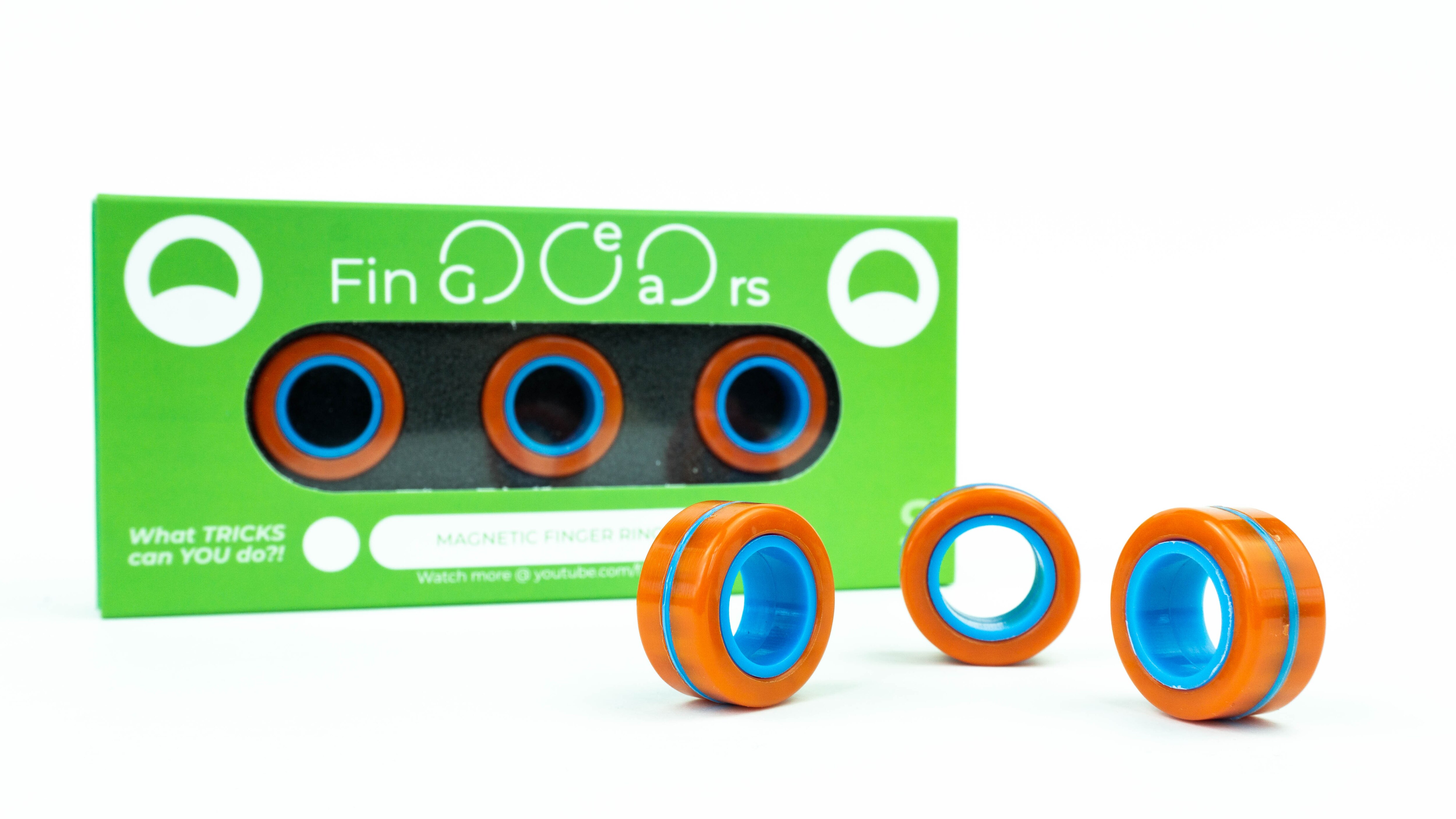 ORIGINALES Fingears Magnetic Finger Ring Talla S: Orange/Blue