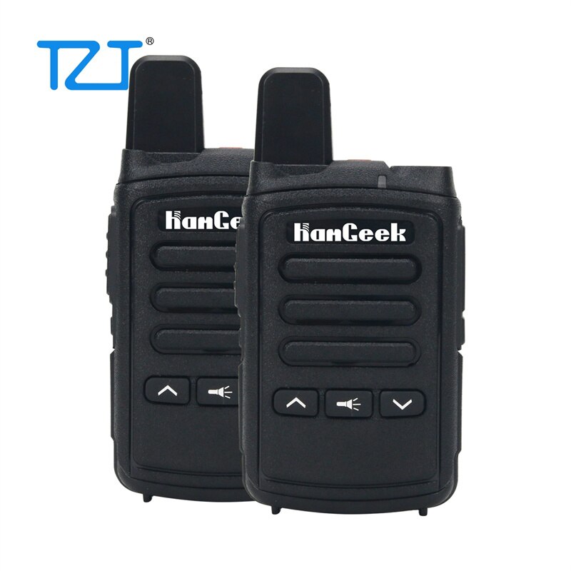 Tzt 2Pcs Hamgeek Mini9300 8W 16CH Mini Walkie Talkie 1-10Km Vhf Uhf Transceiver Zwart/oranje Voor Hotel Fabriek