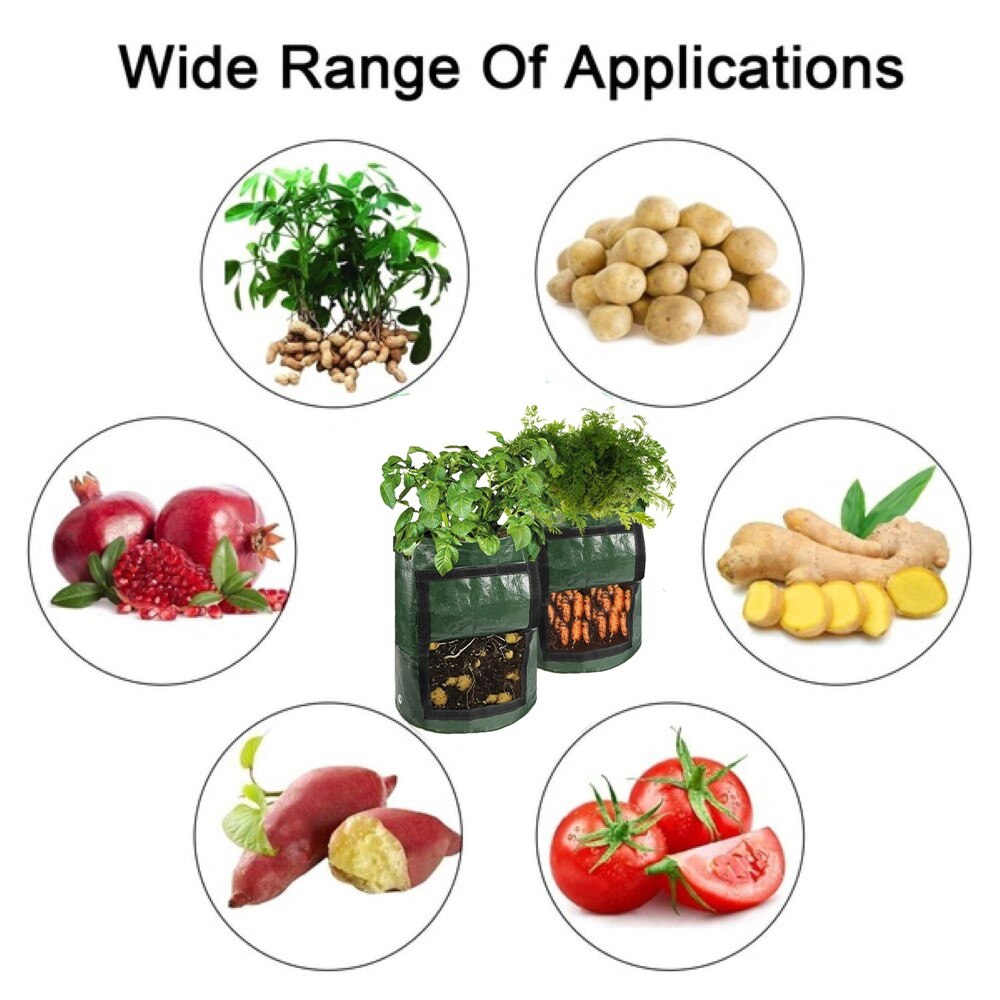 Garden Plant Growth Bag Potato Strawberry Greenhouse Vegetable Planting PE Bag Moisturizing Vertical Grow Bag Seedling Pot