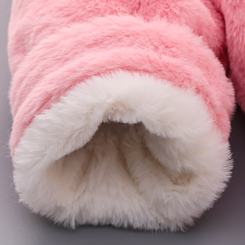 Manteau d'hiver à capuche en velours | Manteau pour bébés garçons et filles, oreilles d'ours de noël, vêtements d'extérieur en coton, YBC038