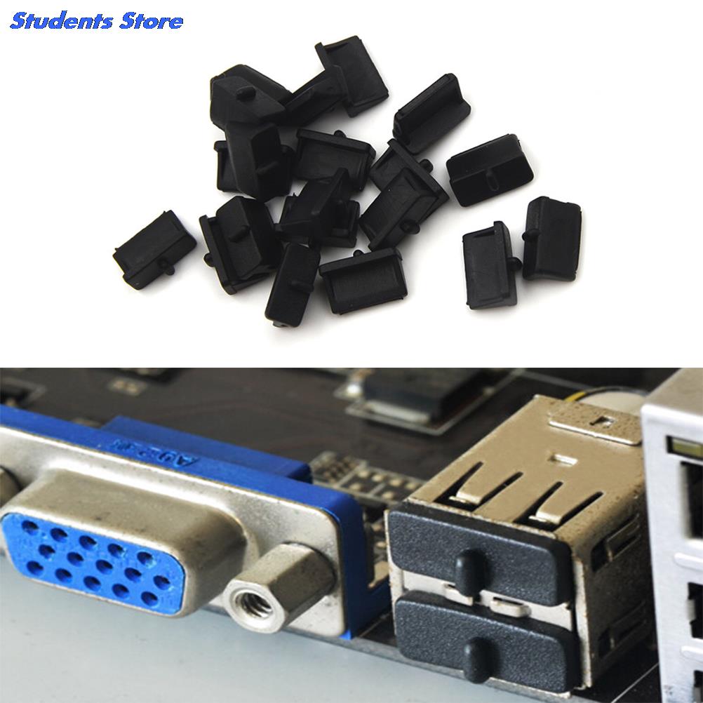 20Pcs coperchi porta USB spina antipolvere porta di ricarica USB protezione durevole nero per PC Laptop tappo coperchio spina USB