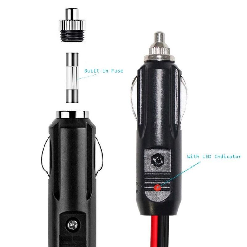 Auto Sigarettenaansteker Verlengkabel 12V 24V Adapter 16AWG Stopcontact Dc Voeding Wire Lead Auto lader Zetel Draad