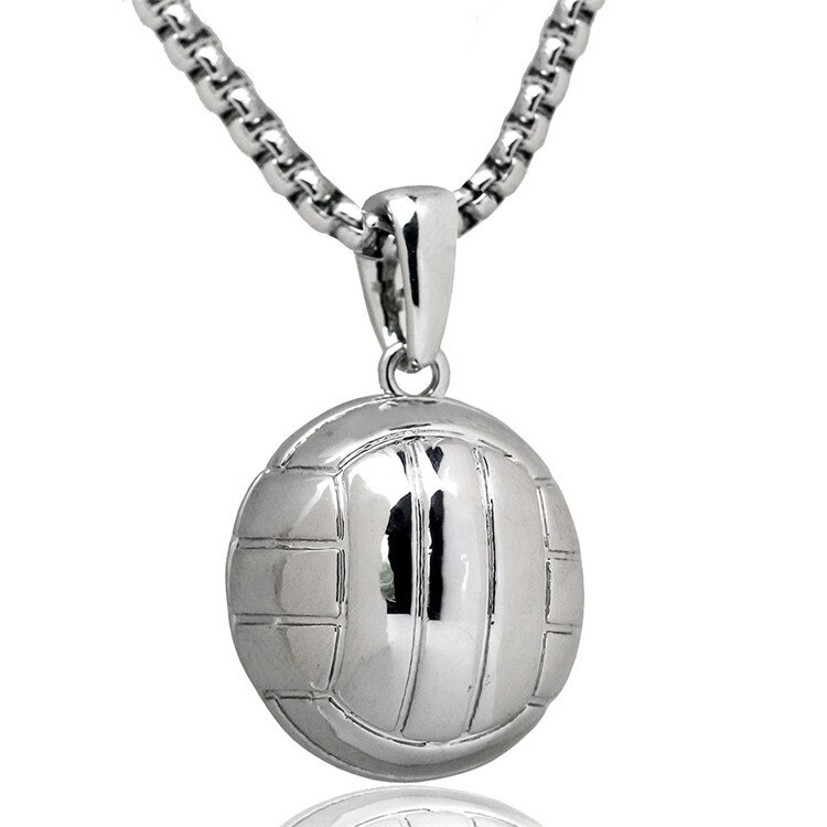 BUDROVKY Basketball Anhänger Halskette Edelstahl Kette Halskette Frauen Männer Sport Hüfte hüpfen Schmuck