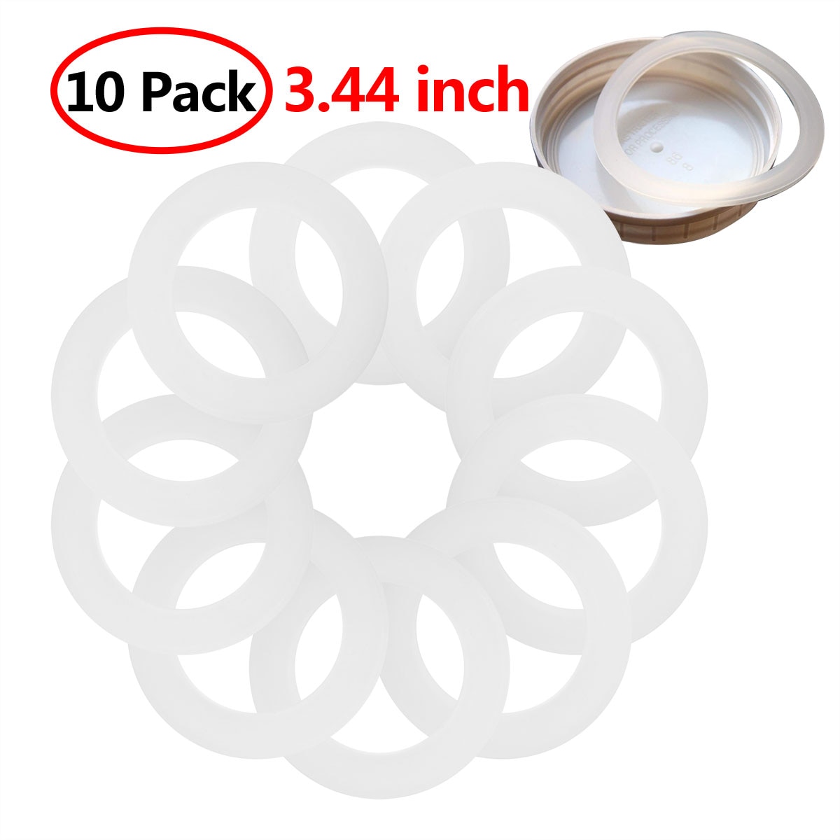 10 Set Lebensmittel-Grade Silikon Dicht Ringe Luftdicht Dichtungen für Leck Beweis Mason/Ball/Kerr Jar Deckel kunststoff Lagerung Kappe Reusable