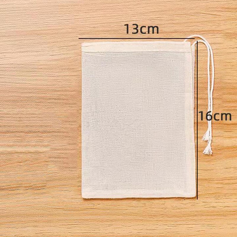 Baumwolle Blick Tee Taschen 50 stücke Leeren Tasche Schnur Tasche Wiederverwendbare würzen Beutel Filter Te für Küche Bequemlichkeit Zubehör Spielereien: 13x16cm