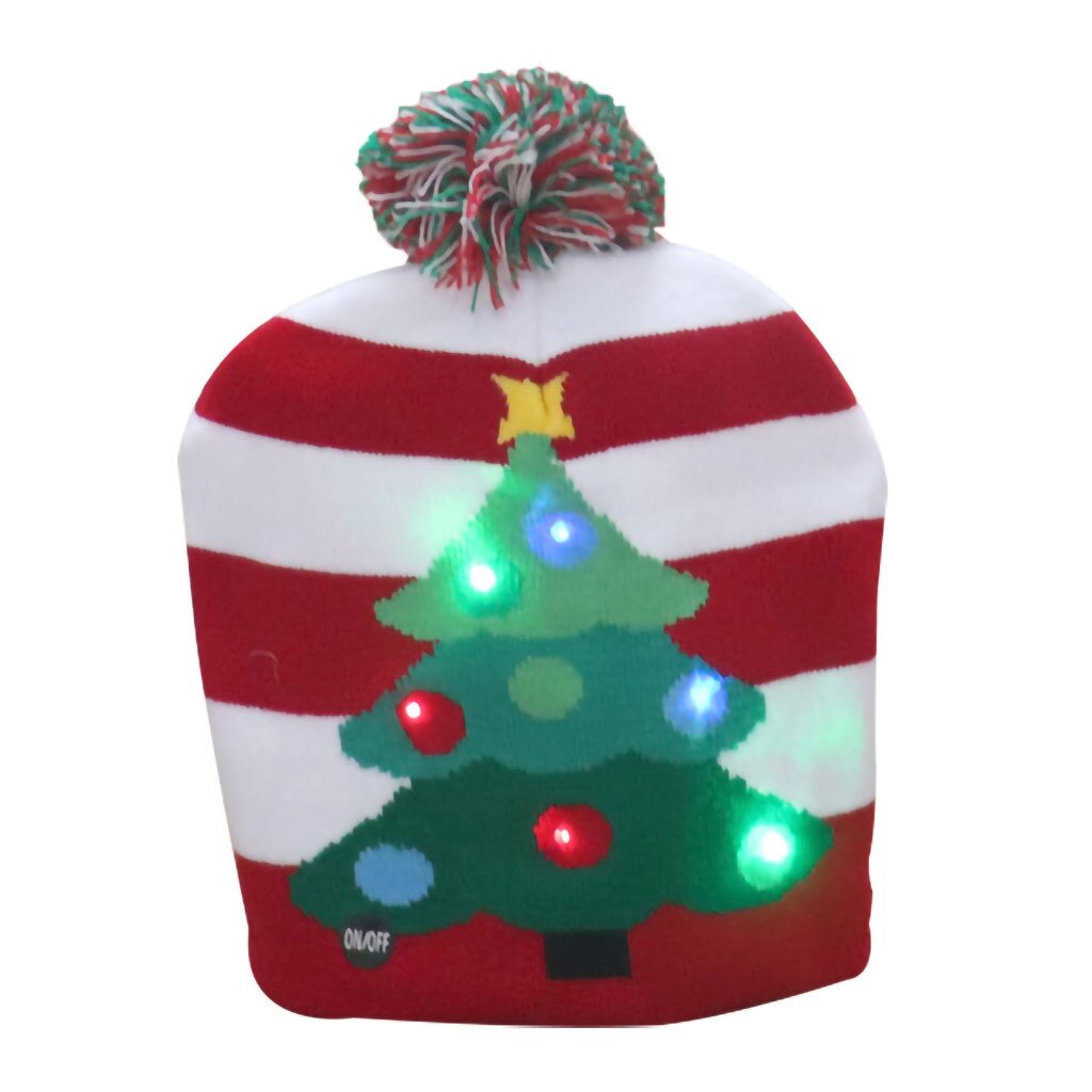LED Licht-hoch Weihnachten Hüte Weihnachten Santa Hütte Lichter Blinkende Kappe Herbst Winter Hütte Für Frauen Und Männer neue Jahr Dekoration: Beige