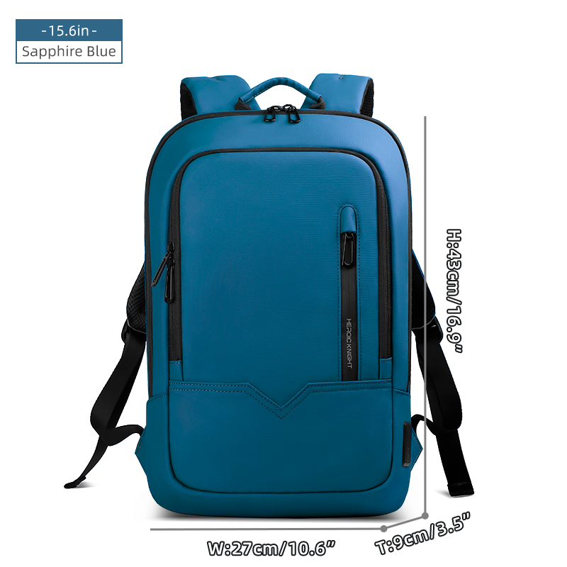 HK Multifunctionele damestassen Waterdichte 15,6 inch laptoprugzak met USB Lichtgewicht reiszak voor dames: Sky Blue