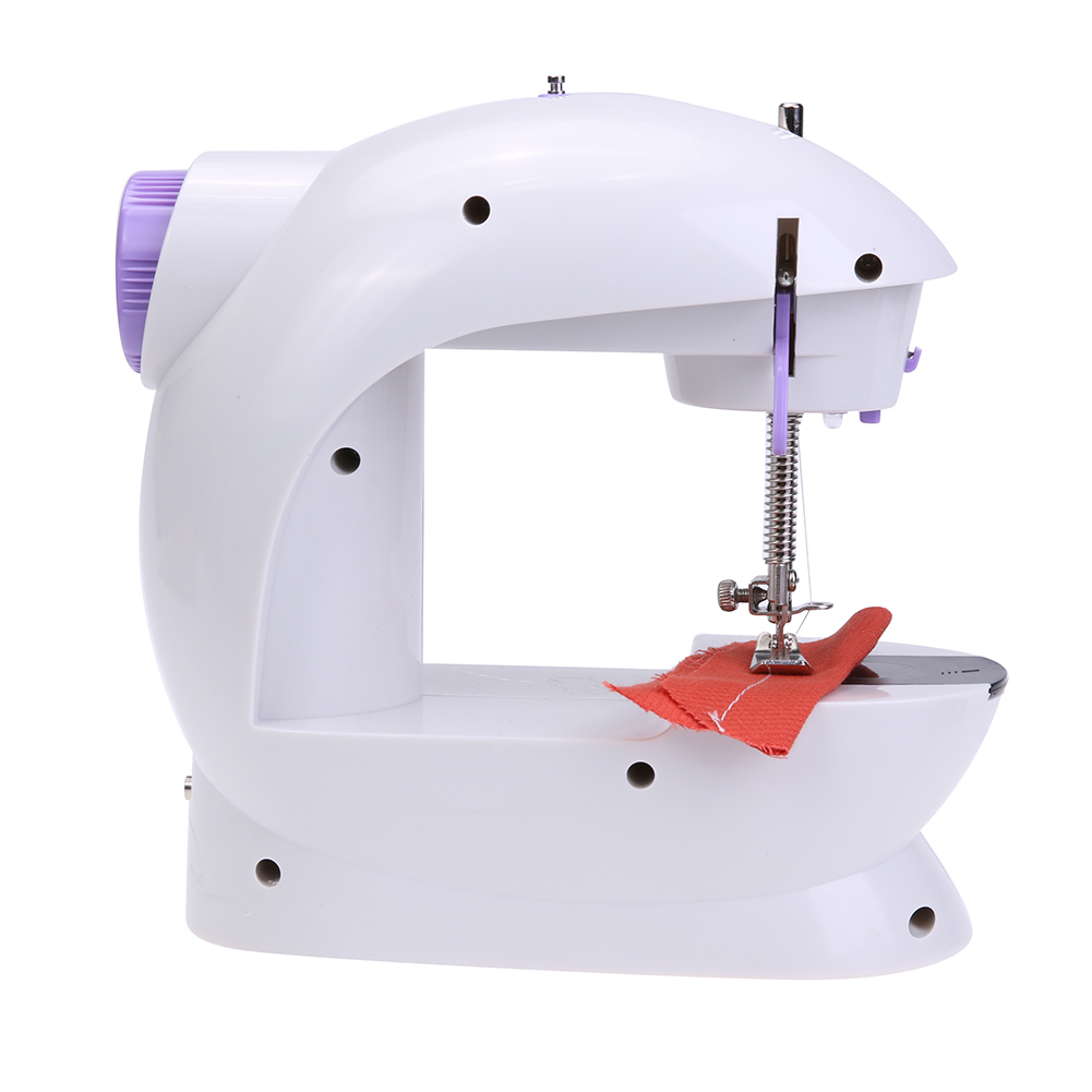 Home Miniature Sewing Machine Multifunctional Crafting Mending Machine with Foot Pedal LED Light Mini Electrical Appliance