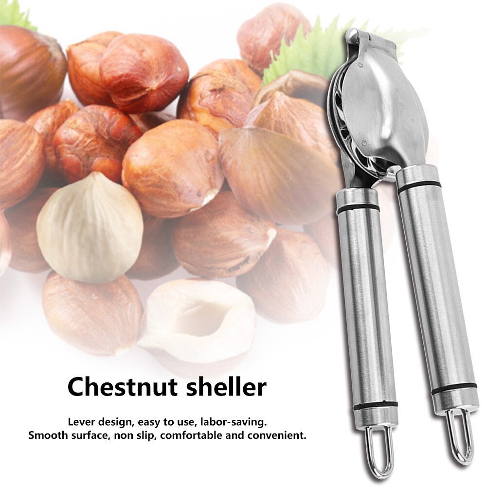 Nutcracker Sheller Stainless Steel Durable Portable Chestnut Opener Cutter Gadgets Kitchen Home Tool Supplies Accessory