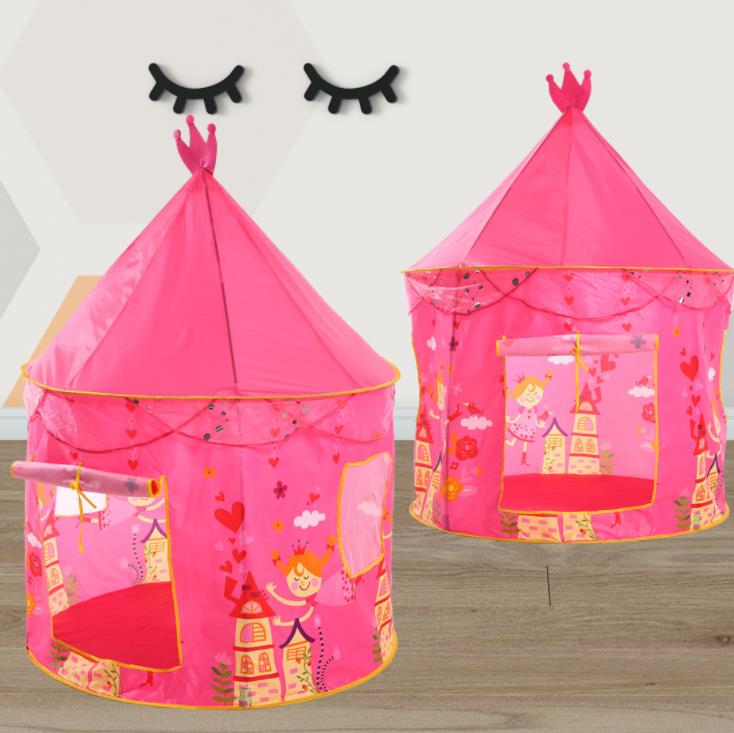 Tienda de juego plegable tipi prins pricess tienda plegable niños niño niña castillo cubby casa de juego niños regalos tiendas: 12