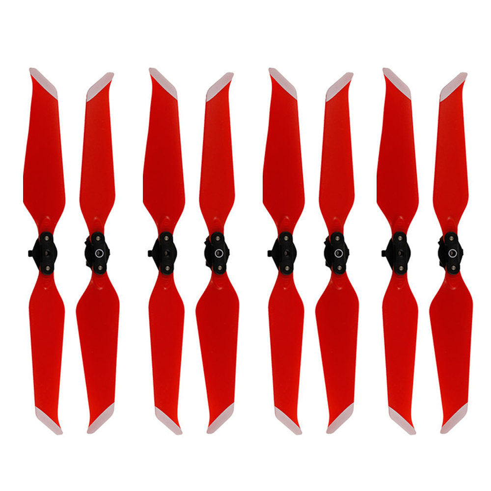 Propeller for DJI Mavic 2 Pro Zoom 8743 Low-Noise Props Quick-Release Blade 8743 Noise Reduction Fan Drone Parts Screw Accessory: 8PCS Red