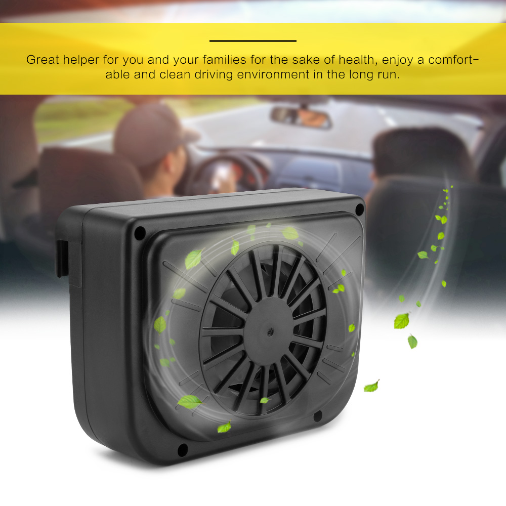 Bil auto ventilator luft sort solenergi udluftning sort kølig køler ventilationssystem rense luft radiator bilvindue kølevifte