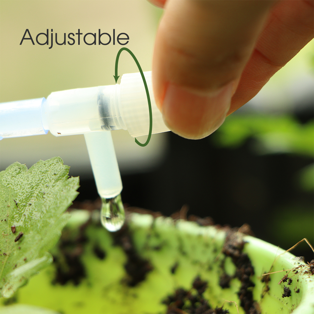 Válvula reguladora de manguera transparente, Kit de riego por goteo, principio de sifón, para jardín interior, Patio, macetas, plantas, gotero de riego, 1/4"