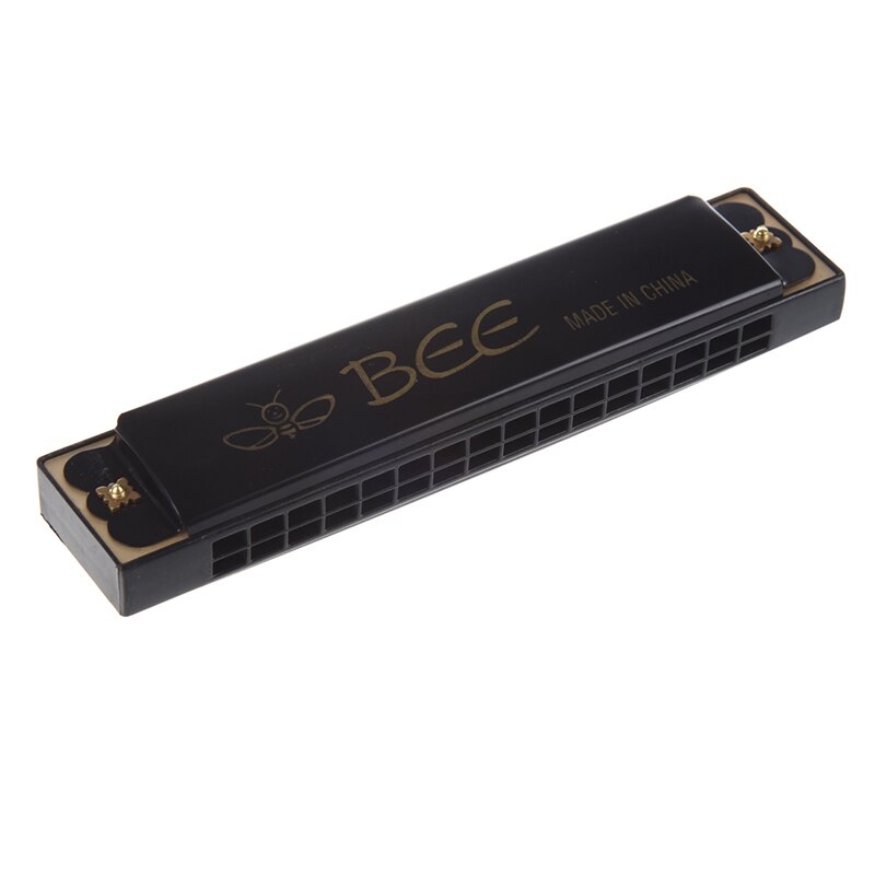 Kids Kinderen Muziekinstrument 32 Gaten Metalen Bee Harmonica Mondharmonica Zwart: Default Title