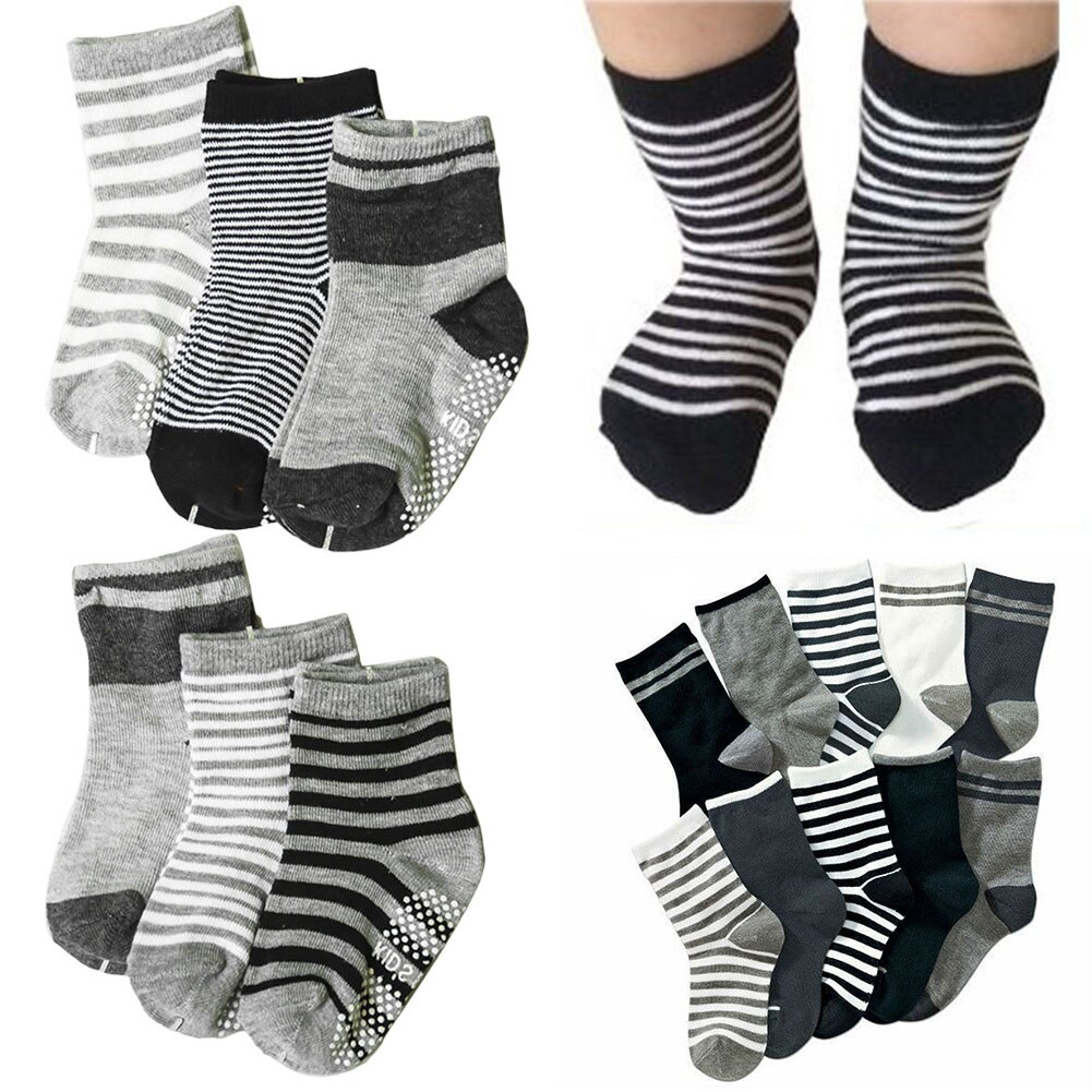 Chaussettes antidérapantes en coton pour bébés de 0 à 3 ans, couleurs aléatoires, 12cm