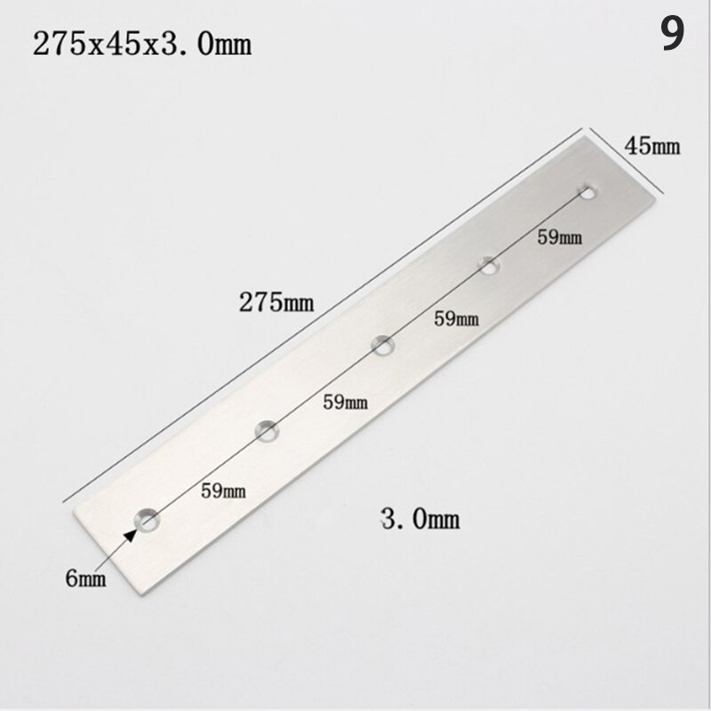 1/2/10pcs Stainless Steel Connector of Straight Iron Sheet Angle Cabinet Corner Code: 275x45x3mm