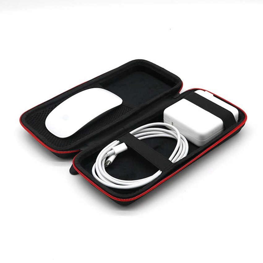 Portable EVA Storage Box Mobile power bag Travel Hard Case For Charger/mouse/charging cable for Battery Power Bank with zipper