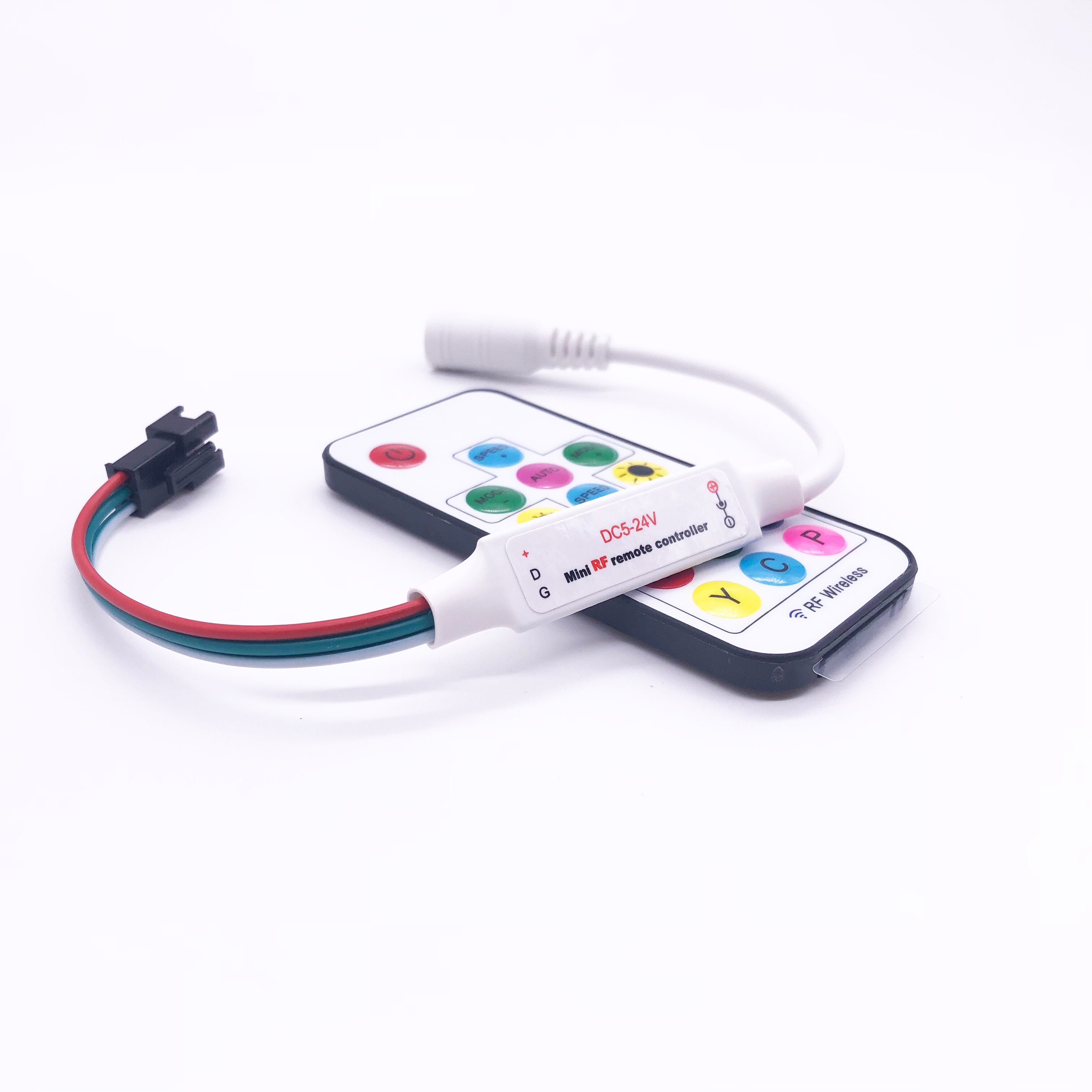 17Key Rgb Controller Dc 5V 12V SP103E Rgb Draadloze Afstandsbediening Mini Rf Led Controller WS2812 WS2811 Kleur Voor led Light Strip