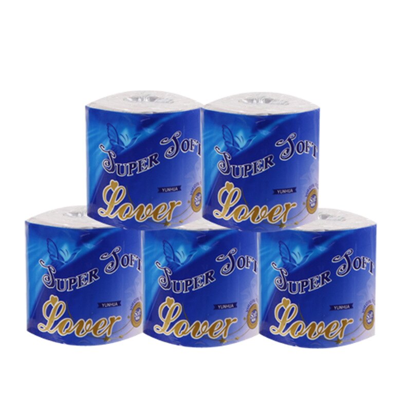 5 Rolls 2 Ply Toilet Paper Bulk Rolls Bath Tissue Bathroom Soft Paper