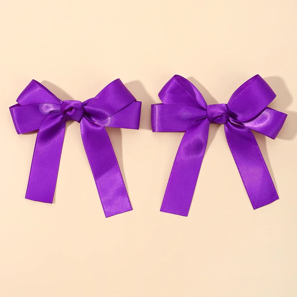 Pinzas para el pelo con lazo para niña, 2 piezas, lazos de cinta de Color sólido, horquillas, accesorios para el cabello de Boutique para niños,: Verde