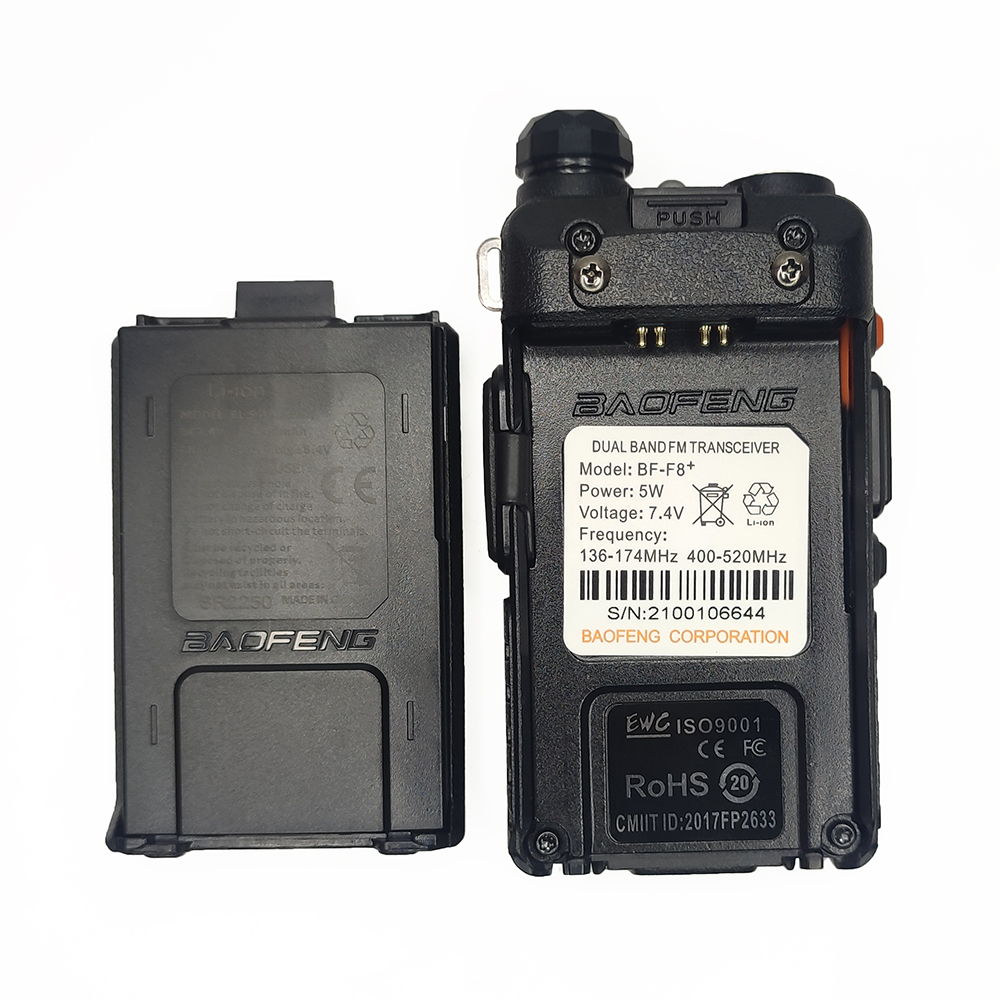 BAOFENG originale Walkie Talkie BF-F8 + Radio portatili bidirezionale 5W Dual Band 128CH 1800mAh amatoriale CB Ham Radio UV-5R aggiornato F8 +