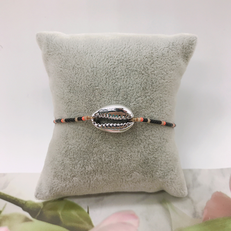 BLUESTAR MIYUKI bracciale occhio turco bracciale Color oro rame perline Pulseras Mujer Moda Shell gioielli fatti a mano bracciale: Rosso ruggine