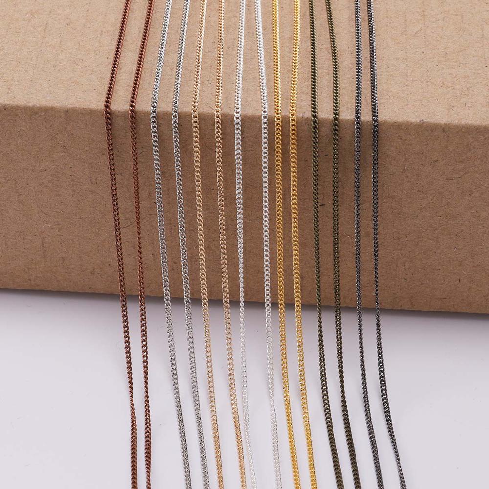 Chaînes de collier plaquées or/Bronze, 5 m/lot, pour la fabrication de bijoux, matériaux faits à la main, fournitures de chaîne de collier à faire soi-même