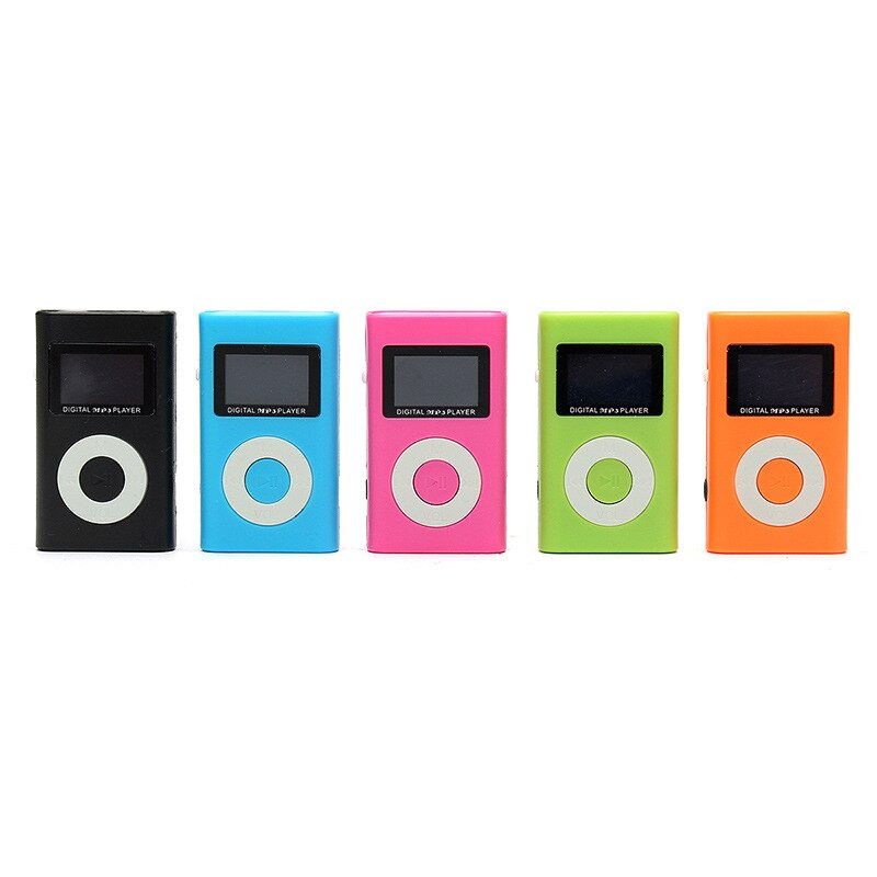 Mini with screen color shell card mp3 headset data cable memory card Student sports player music walkman