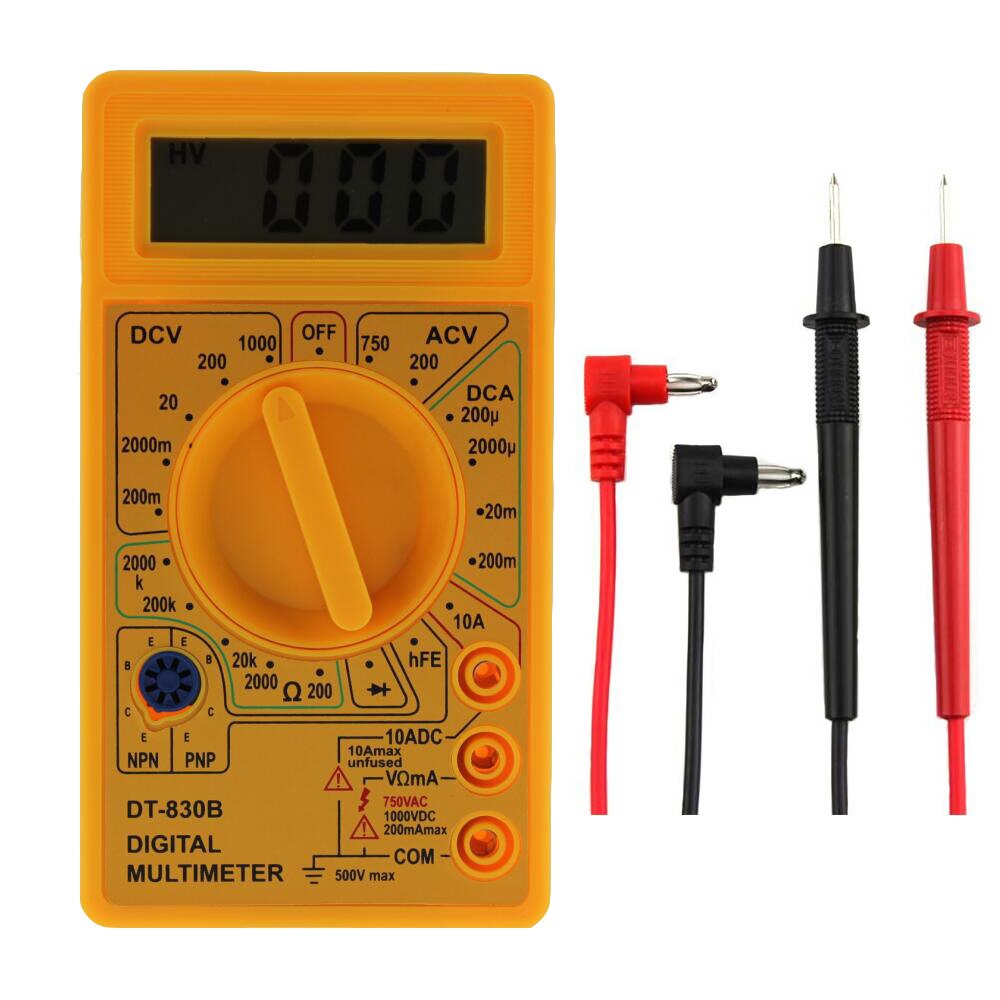 DT-830B lcd multímetro digital ac dc 750 1000v voltímetro amperímetro ohm testador medidor de multímetro digital ac dc casa tester