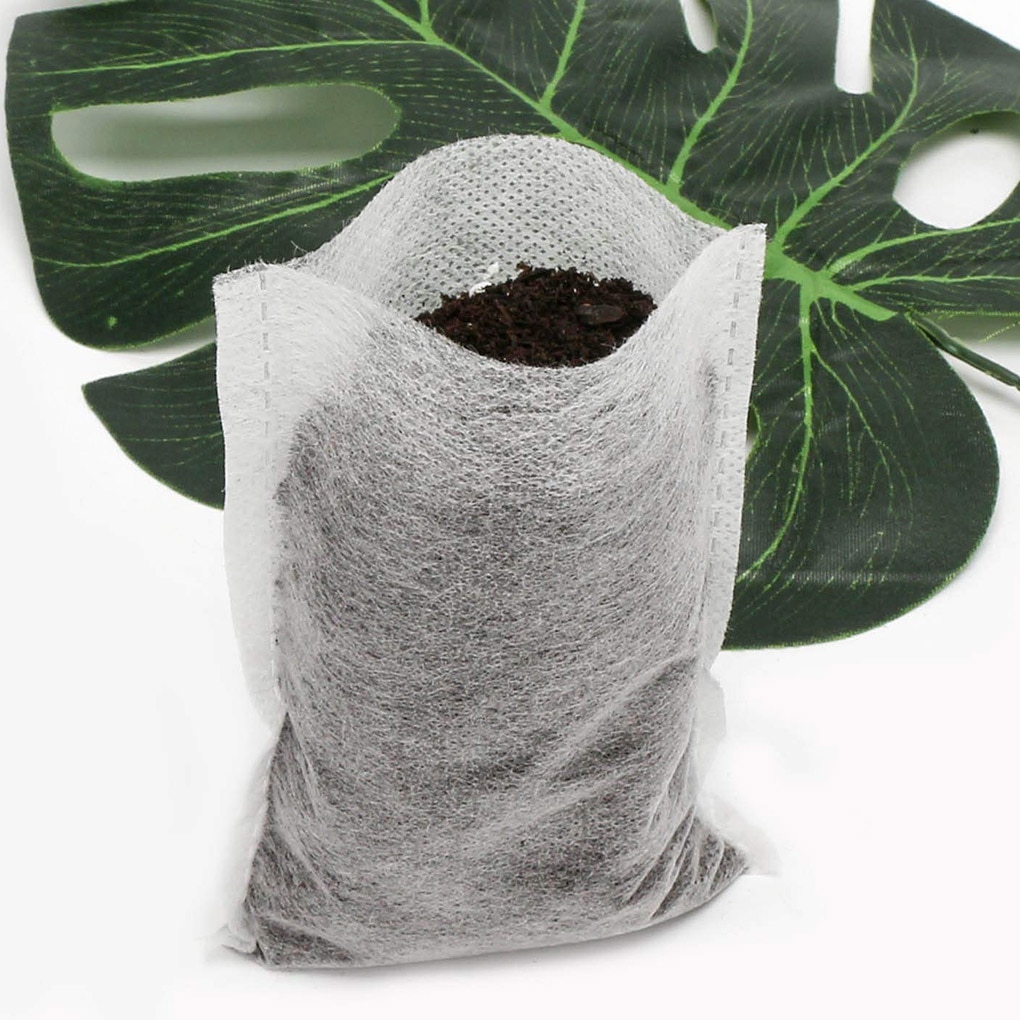 100pcs Biodegradable Seed Starter Bags Breathable Plant Nursing Growing Pouch Vegetable Flower Plant Grow Bags