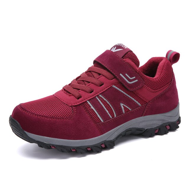 herbst Winter Herrenwomen Turnschuhe Männer Outdoor Plüsch Schnee Stiefel Reise Schuhe Sport Schuhe laufschuhe: red / 5