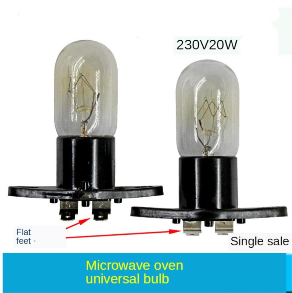 1 Pc Microwave Bulb Refrigerator Light Bulb 230V 20W with Flat Feet