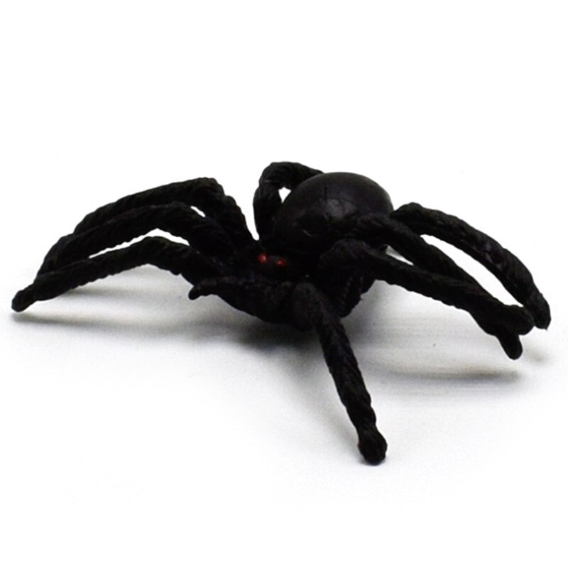 5 stuks zwarte spin spookhuis spinnenweb bar feestdecoratie simulatie magie lastig speelgoed horror halloween decoratie 4.5cm