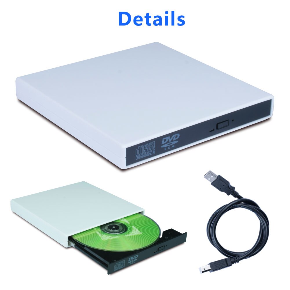 Lecteur DVD/CD ROM slim externe Portable, USB , universel, 2.0, pour IMac, Mac Book Air Pro, PC Portable, ordinateur de bureau, MP5