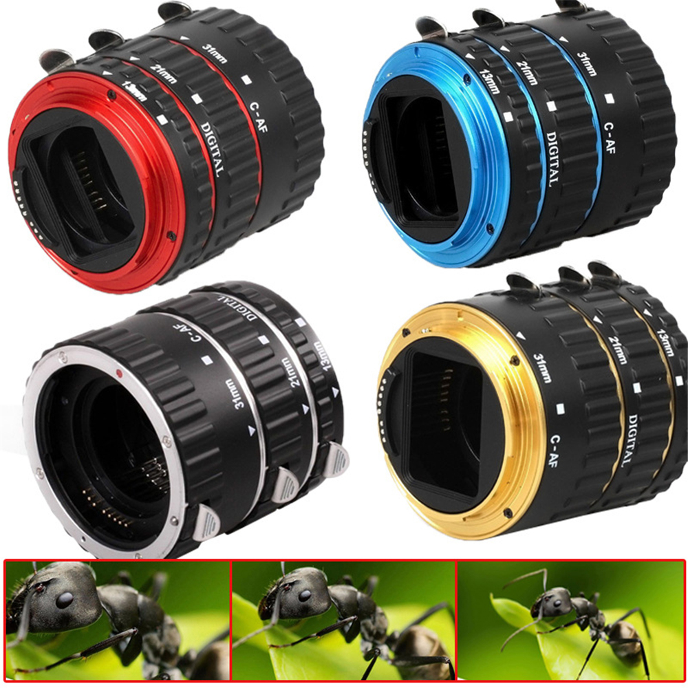 Metal Mount Lens Adapter Auto Focus AF Macro Extension Tube Ring For Canon EOS EF-S Lens 750D 80D 7D T6s 60D 7D 550D 5D Mark IV